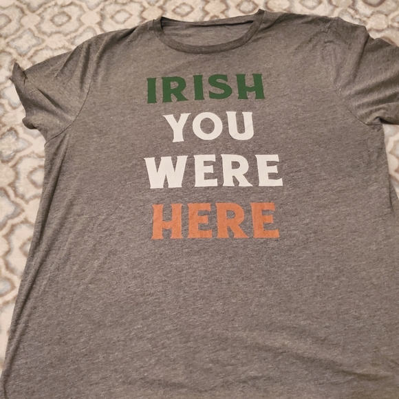 Three Men's Large Old Navy St. Patrick's Day Tees. Gray and White - Picture 6 of 8